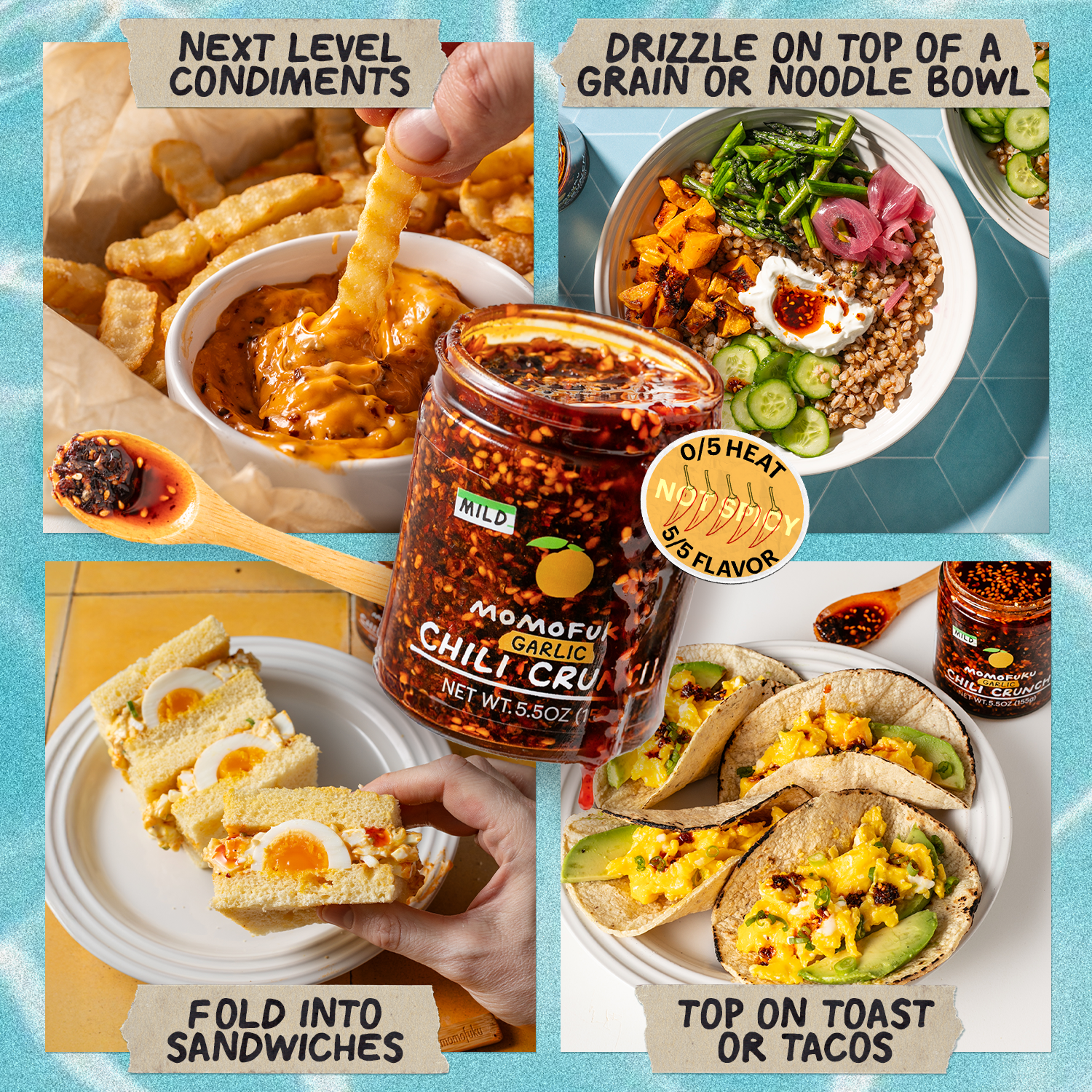 Mild Garlic Chili Crunch 4-Pack